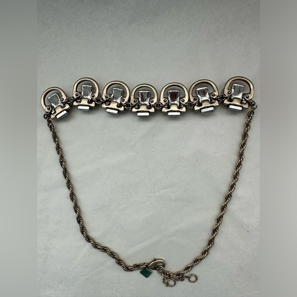 Banana Republic Necklace with Baguette Rhinestones. Intricate Design Features. - Picture 7 of 9